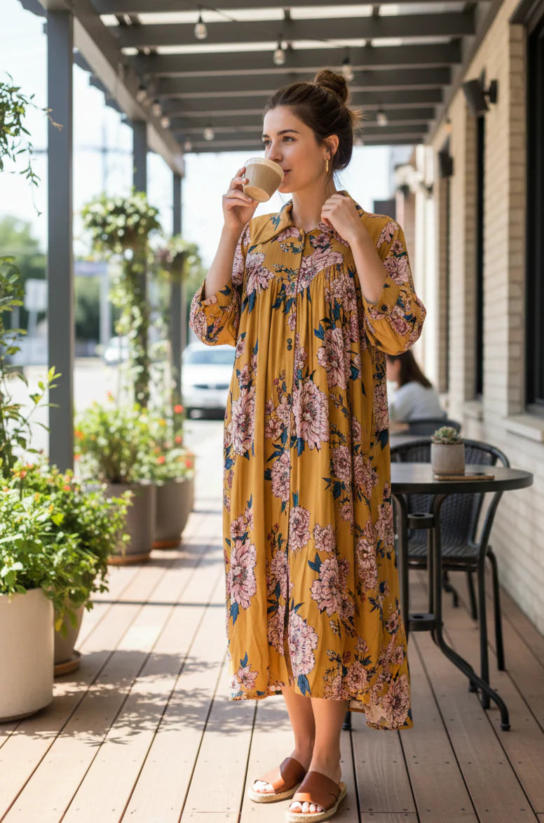 Floral Shirt Dress